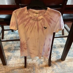 Victoria’s Secret pink woman’s tea size, small purple, and white